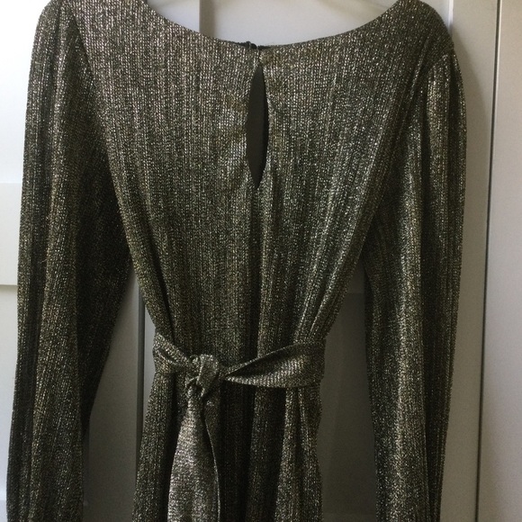 Metallic Gold Party Dress - Picture 4 of 9